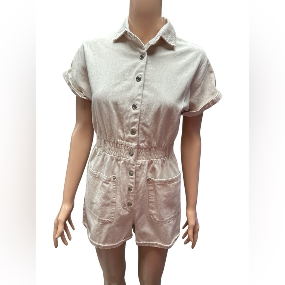 Chou Yatou - NWOT - Beige Button-Up Jumpsuit Romper